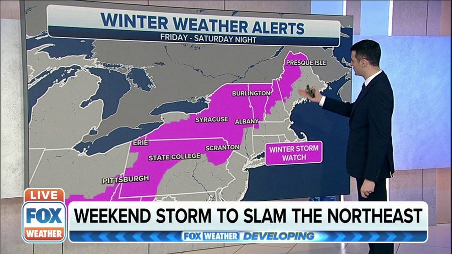 Weekend storm to slam Northeast, snow from Tennessee to Maine