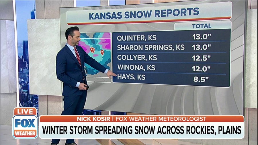 Winter storm brings more than foot of snow to parts of Kansas