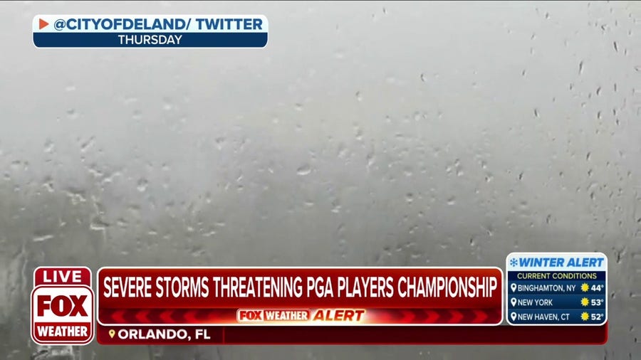 Severe storms threatening PGA Players Championship in Florida