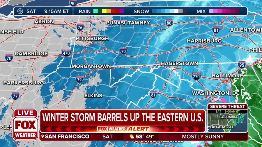 Winter Storm Barrels up the East Coast