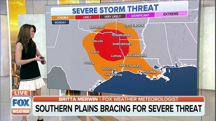 Multiple rounds of severe storms to rumble across the South this week