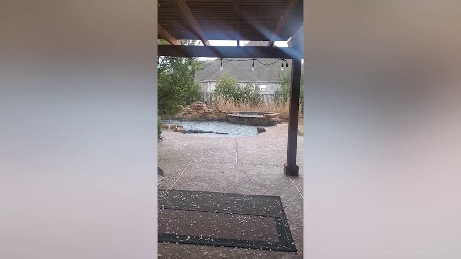 Watch: Fast-moving hailstorm in Lucas, Texas