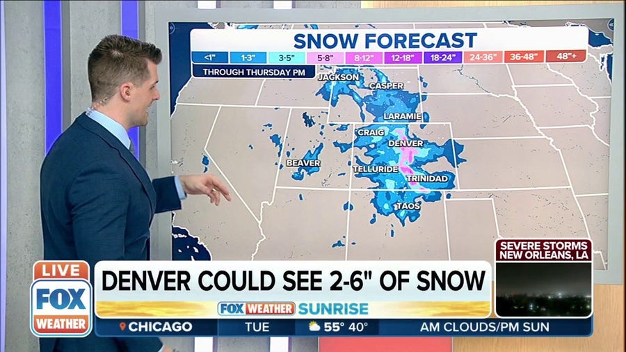 Snow to return to Rockies, including Denver, and New Mexico this week