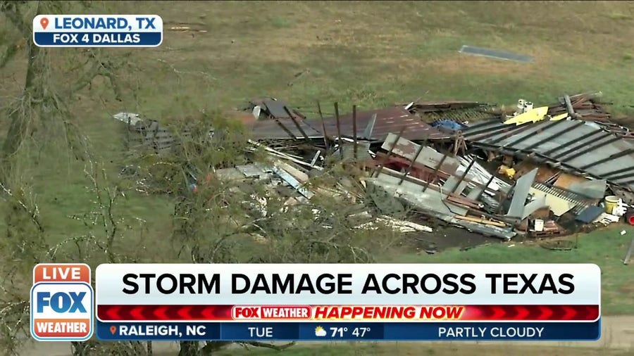Watch: Severe storms leave widespread damage across Texas