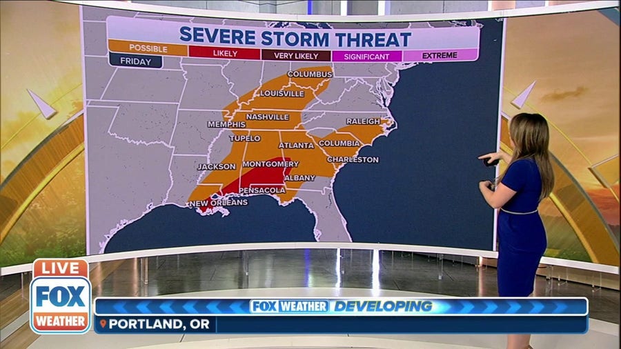 Southeast bracing for weekend severe threat, including large hail and tornadoes