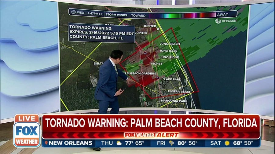 Tornado Warning near Palm Beach Florida