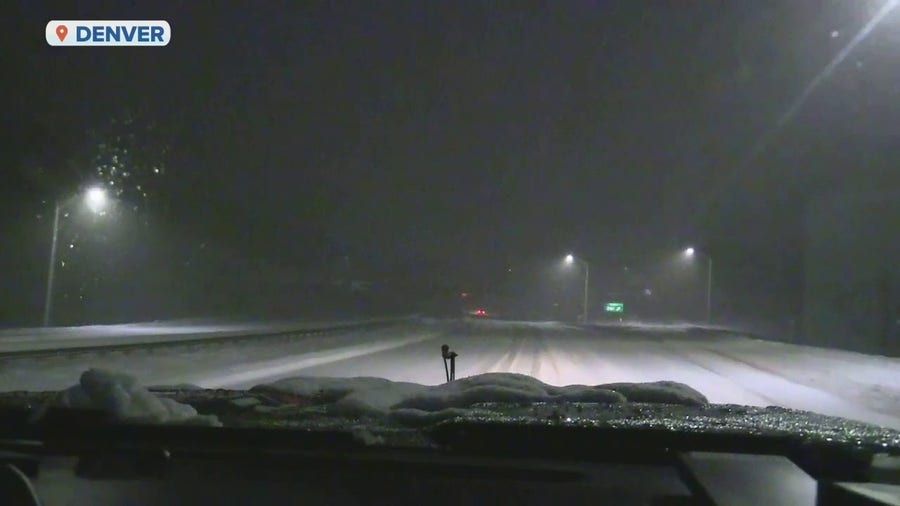 Watch: Snow makes for slow travel in Denver