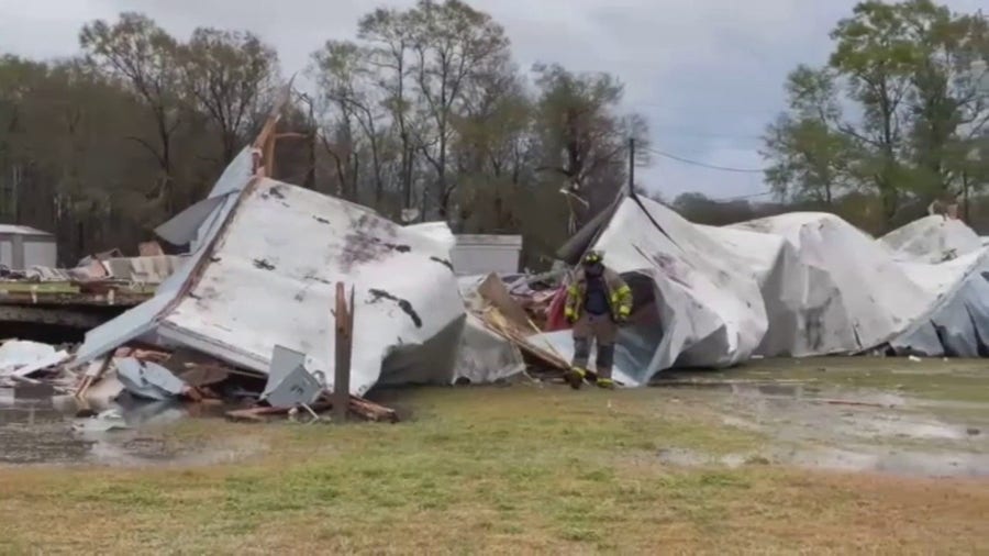 Possible tornado strikes mobile home park in Atmore, Alabama
