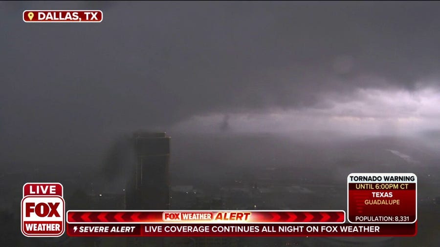 Angry sky: Dark, low clouds roll into Dallas