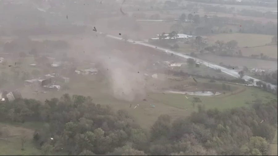 Drone captures Elgin tornado