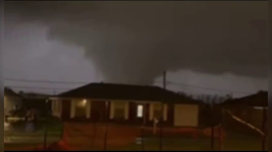 Watch: Large tornado barrels through Chalmette, Louisiana