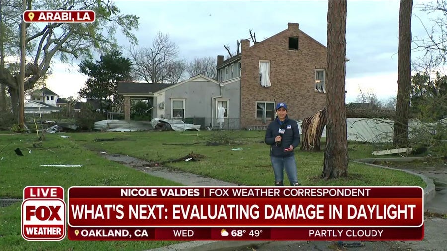 Two tornadoes hit New Orleans area, damage revealed as sun rises
