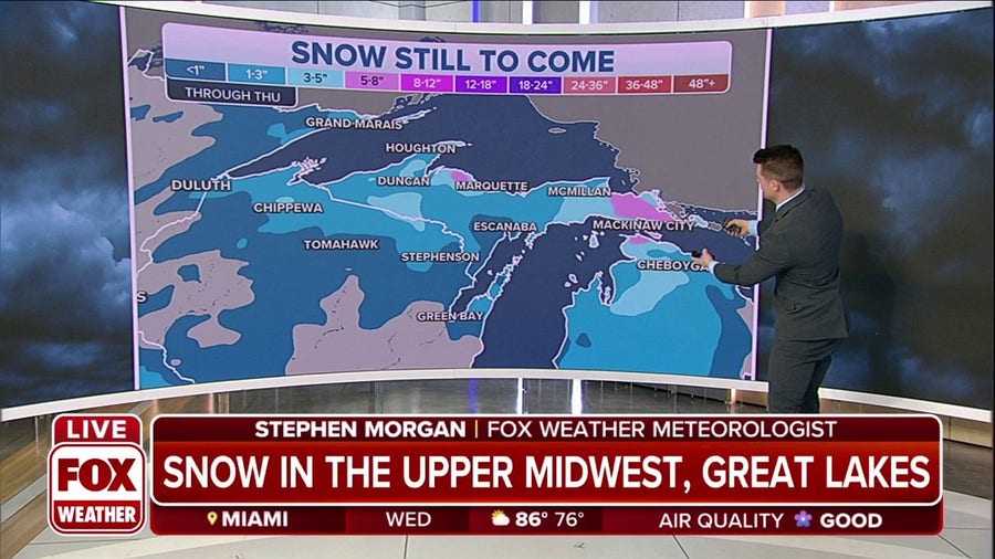 Upper Midwest, Great Lakes expected to get snow as some areas under Winter Storm Warning