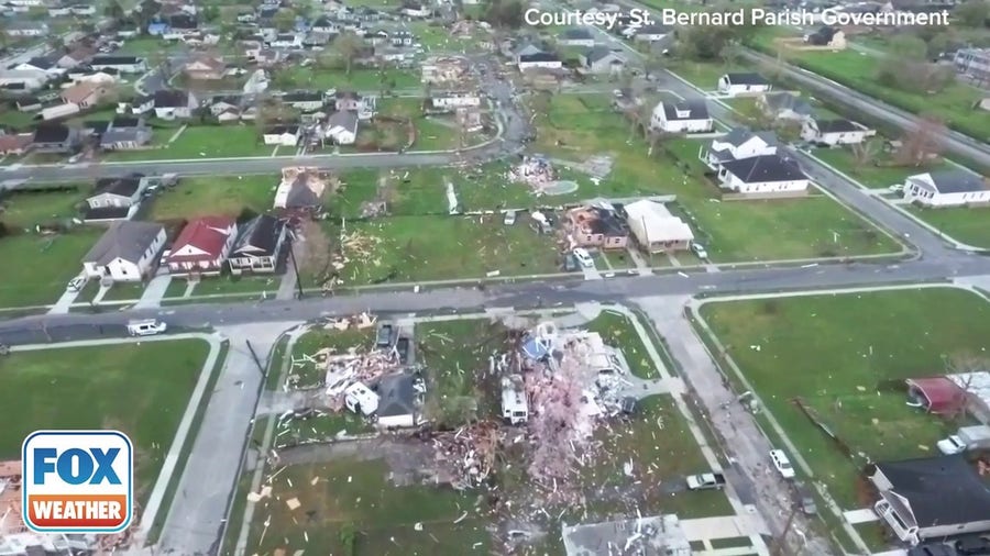Tornado Devastation: Video shows homes damaged in Arabi, Louisiana
