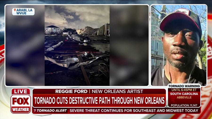 New Orleans artist on tornado: 'Total destruction' in neighborhoods