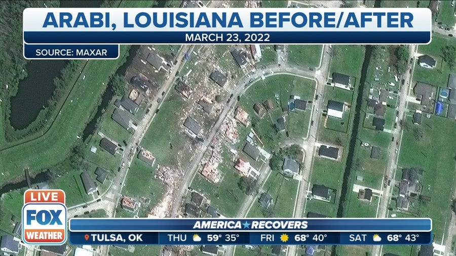 Before and after pictures show the devastation deadly tornado had on Arabi, LA