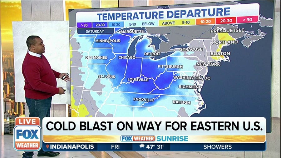 Eastern US to close out March with a cold blast