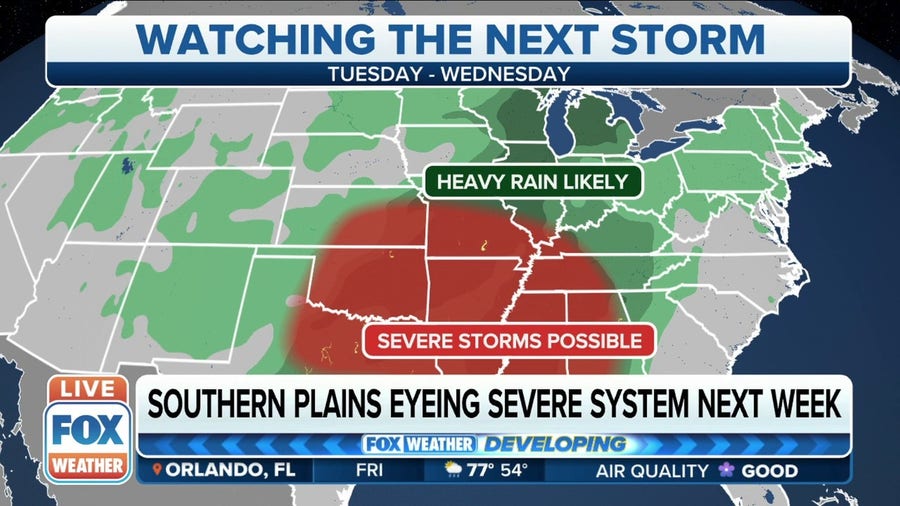 Severe storms predicted to return to parts of tornado-ravaged South next week