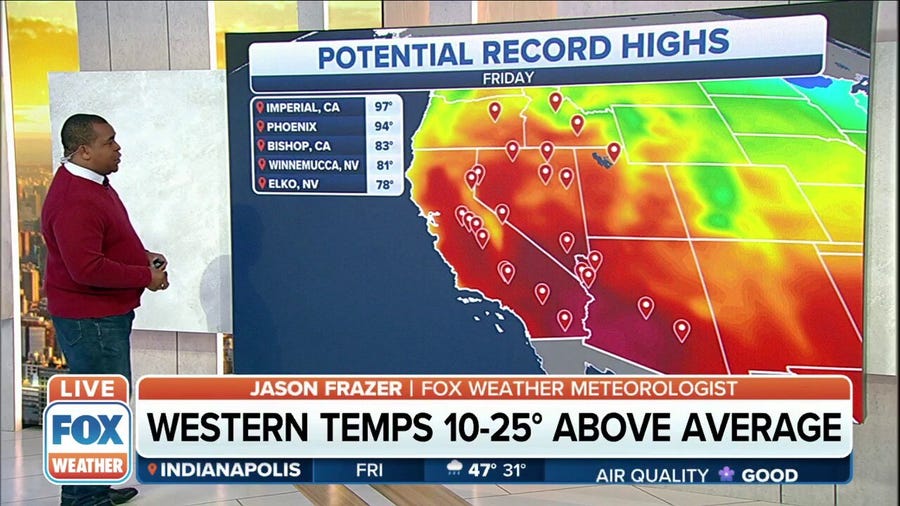 Western heat will set dozens more record highs through the weekend