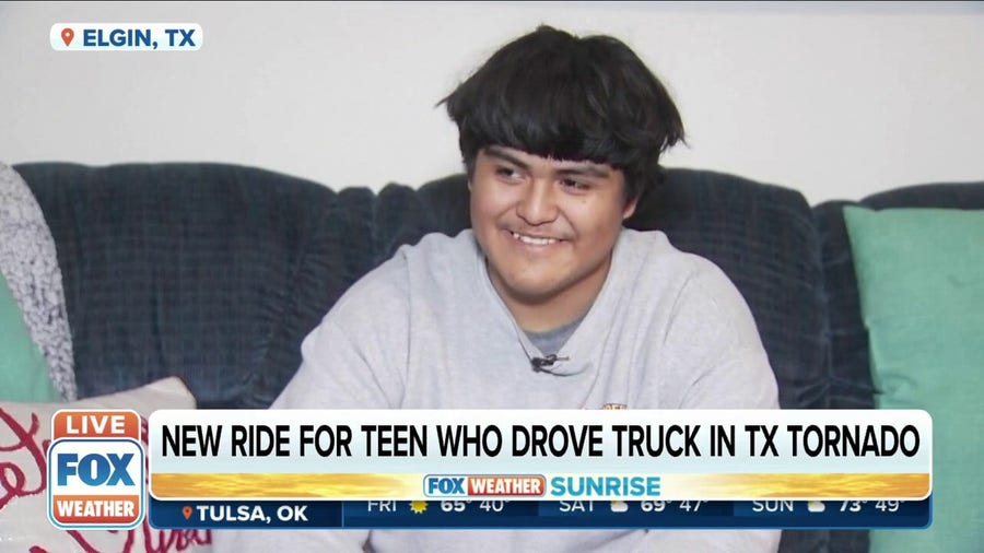 Chevrolet gifts teen caught driving in Texas tornado with new truck