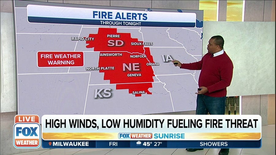 Northern, Central Plains face critical risk of fire weather Friday into Saturday morning