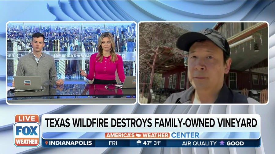 Texas wildfires destroy a family-owned vineyard