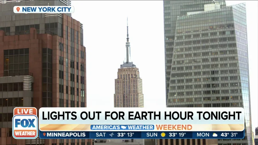 Lights go out at Empire State Building for Earth Hour on Saturday night