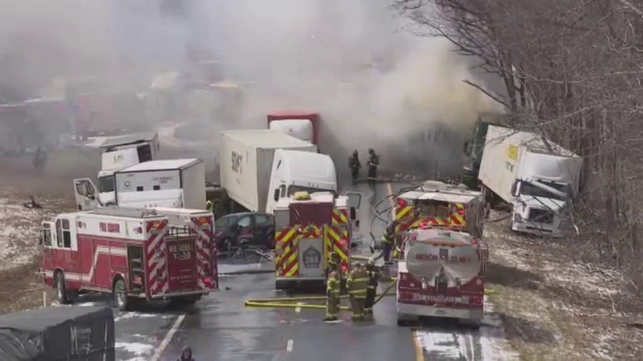 At least 3 dead from major I-81 crash after snow squall moves through PA