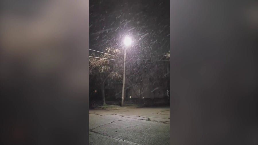 Snow in Wichita area as temperatures fall