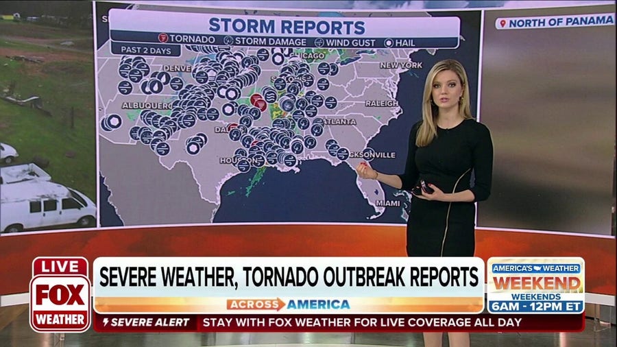 Over 1,200 storm reports dot the map during severe weather outbreak