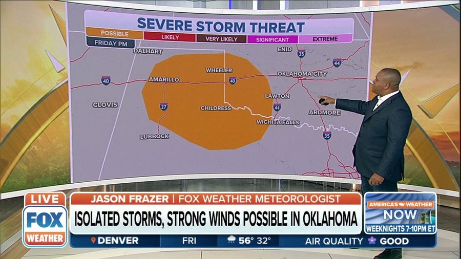 Isolated Storms, Strong Winds Possible In Parts Of Texas And Oklahoma ...