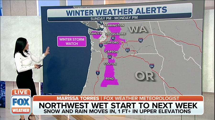 Wet weather for Northwest next week, significant snow potential in upper elevations