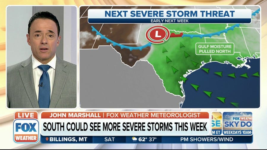 Another multiday severe weather threat looms for South