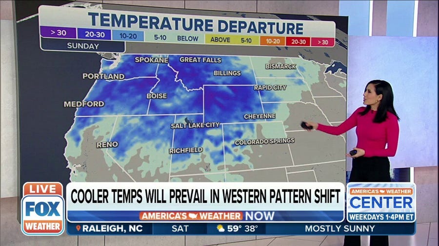 Cold air envelops the West next week, temperatures to be below average