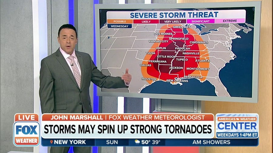 Multi-day severe thunderstorm outbreak appears increasingly likely starting Monday