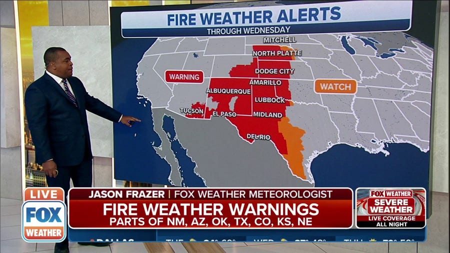 Outbreak of dangerous wildfire conditions likely in central and southern High Plains
