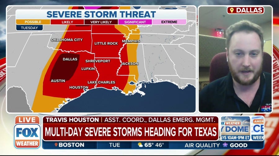 Dallas, TX braces for multiday severe storms heading their way