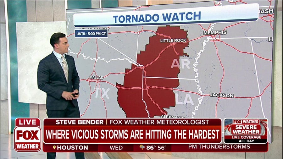 Multiple states under tornado watch as severe storm threat continues