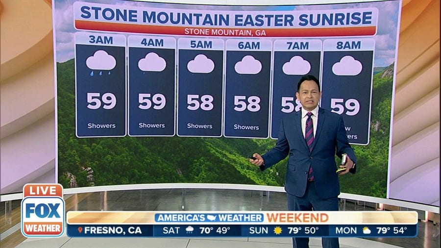 Rain showers expected for Easter sunrise services at Stone Mountain in Atlanta