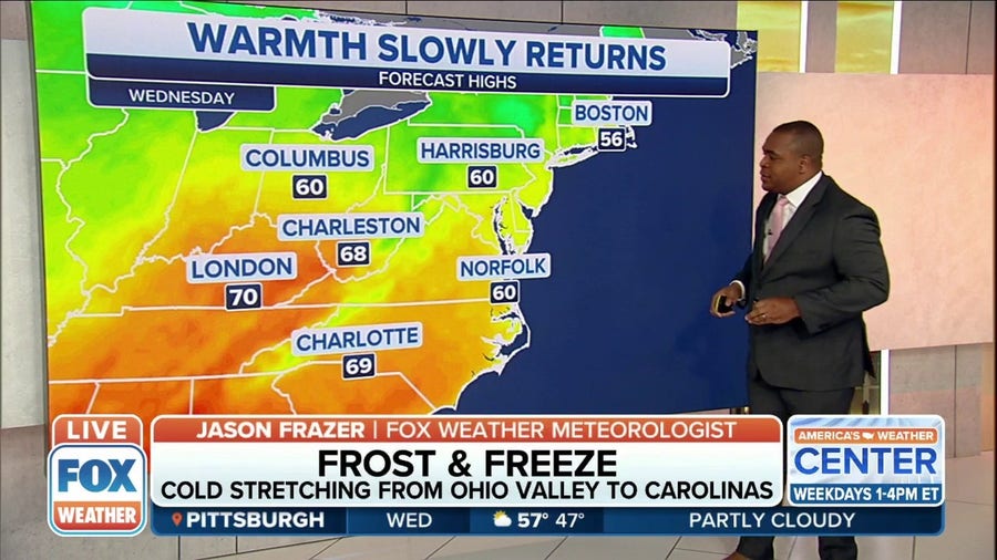 Winter chill retreats as warm temperatures spread east across US