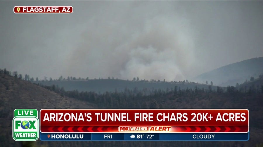 Arizona's Tunnel Fire grows to 20K+ acres and 2,000 people evacuated