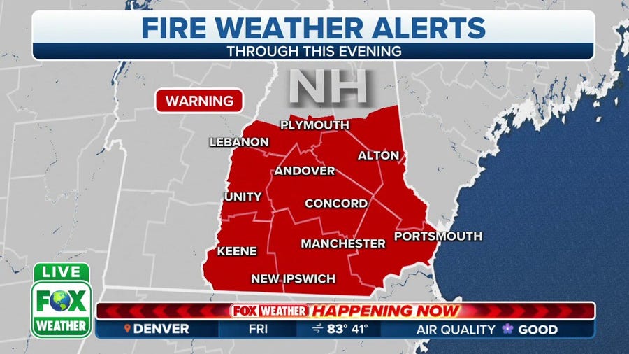 Fire Weather Warning in portions of New Hampshire through Friday