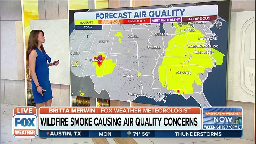 Wildfire smoke causing air quality concerns