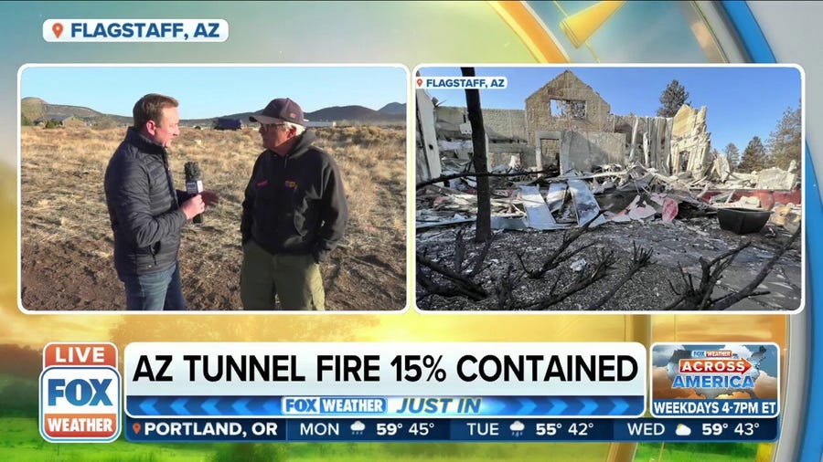 Arizona's Tunnel Fire now 15 percent contained, crews surveying damage
