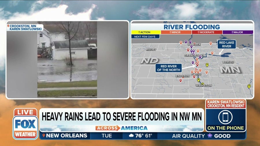 Minnesota resident on heavy rains: Riverbank 'gave way,' flooded area