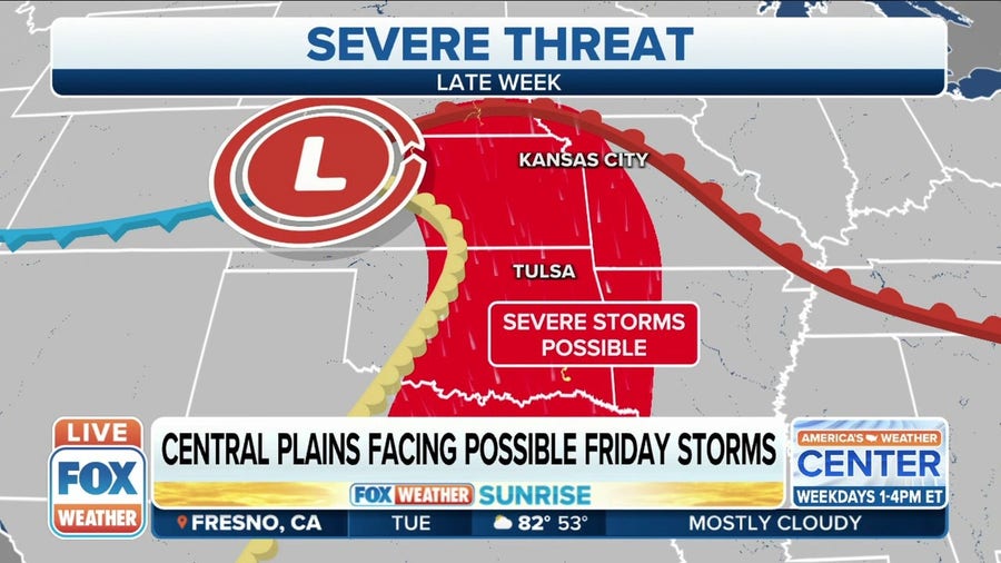 Severe storms, including tornado threat, expected to return to Central US late this week
