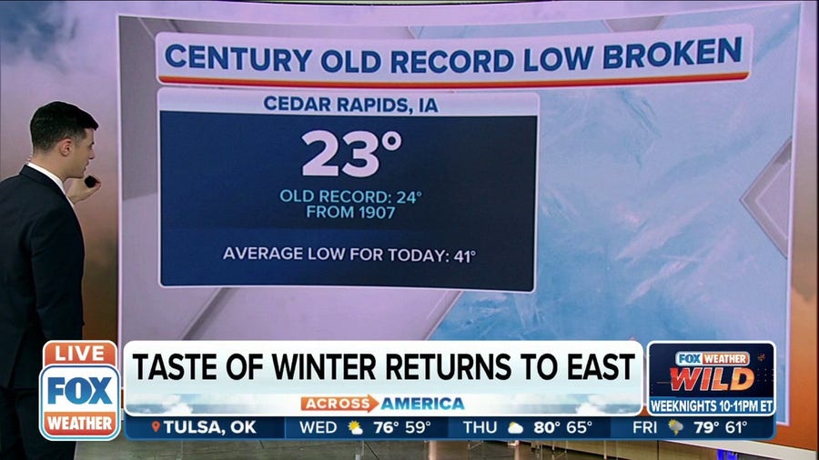 Century old record low broken in Cedar Rapids, Iowa