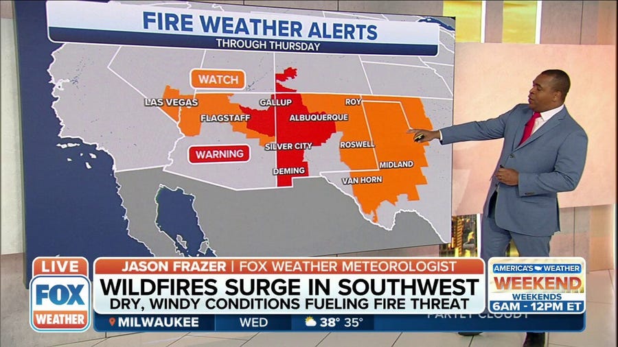 Long-duration fire threat returns to Southwest, southern High Plains