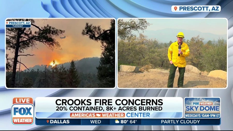 'Controlled chaos': Crooks Fire burns more than 8K acres, 20% contained