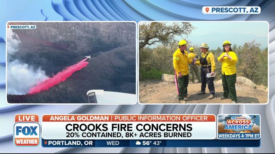 Concerns with the Crooks Fire as it continues to grow in Prescott National Forest